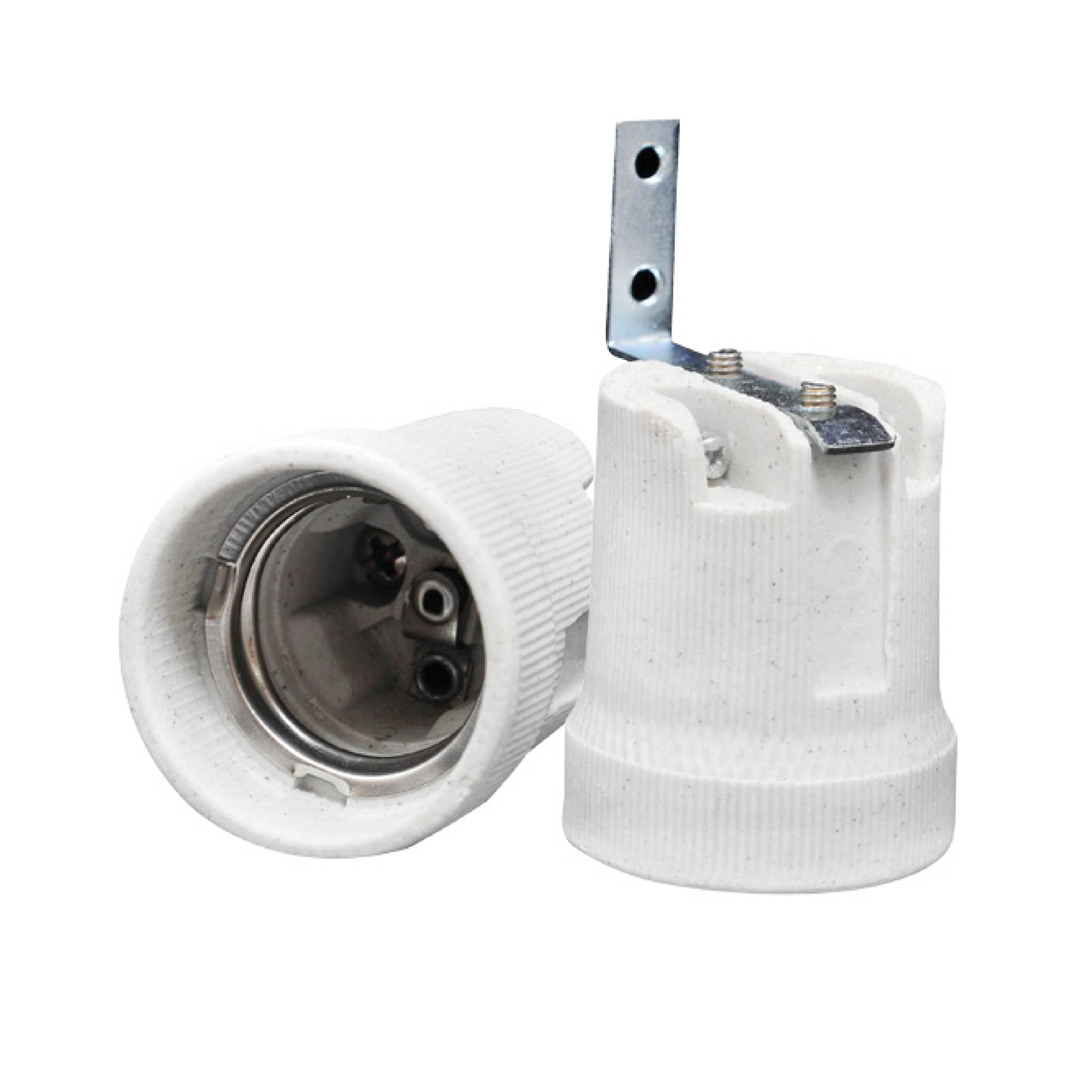 ĐUI SỨ CÓ GIÁ TREO KIM LOẠI CHỮ L S03